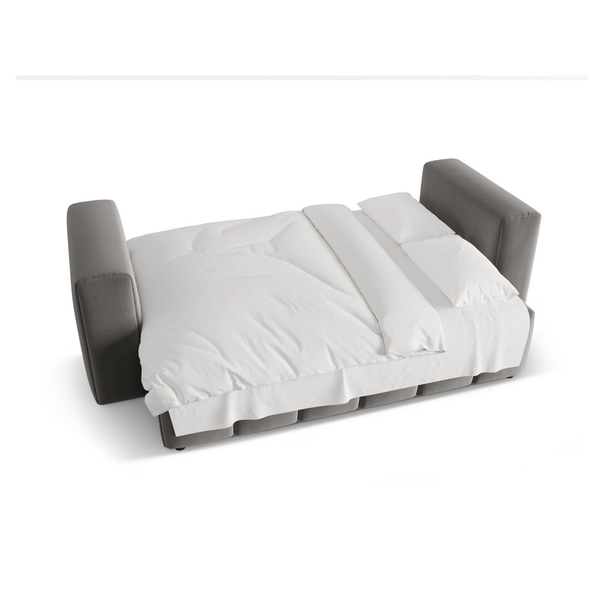 Verona Modulares 3-Sitzer Sofa aus Samt in Warmes Grau (Casino Anthracite), 252x98 cm von Cosmopolitan Design – Bild 6