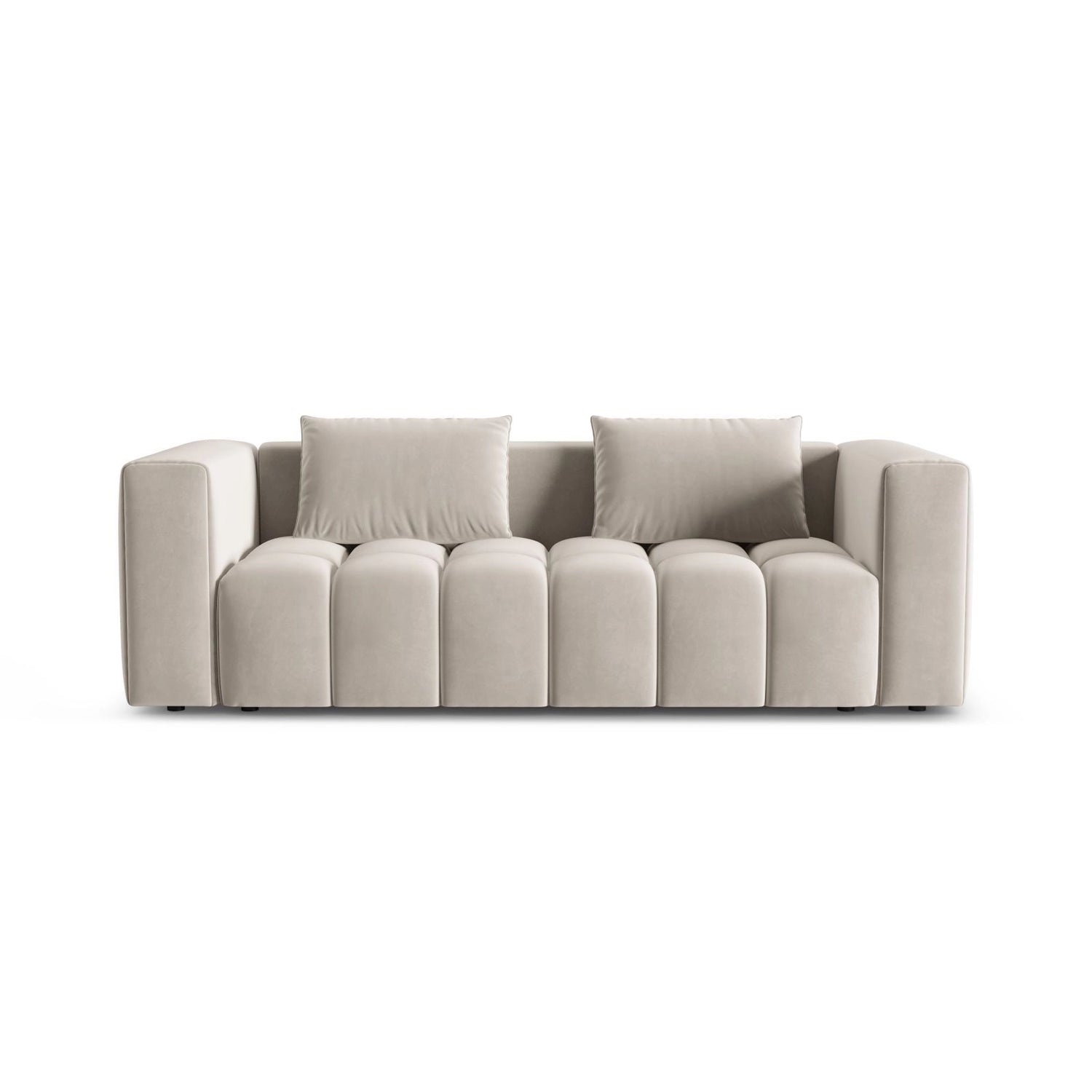 Verona Modulares 3-Sitzer Sofa aus Samt oder Strukturstoff, 252x98 cm von Cosmopolitan Design – Bild 1