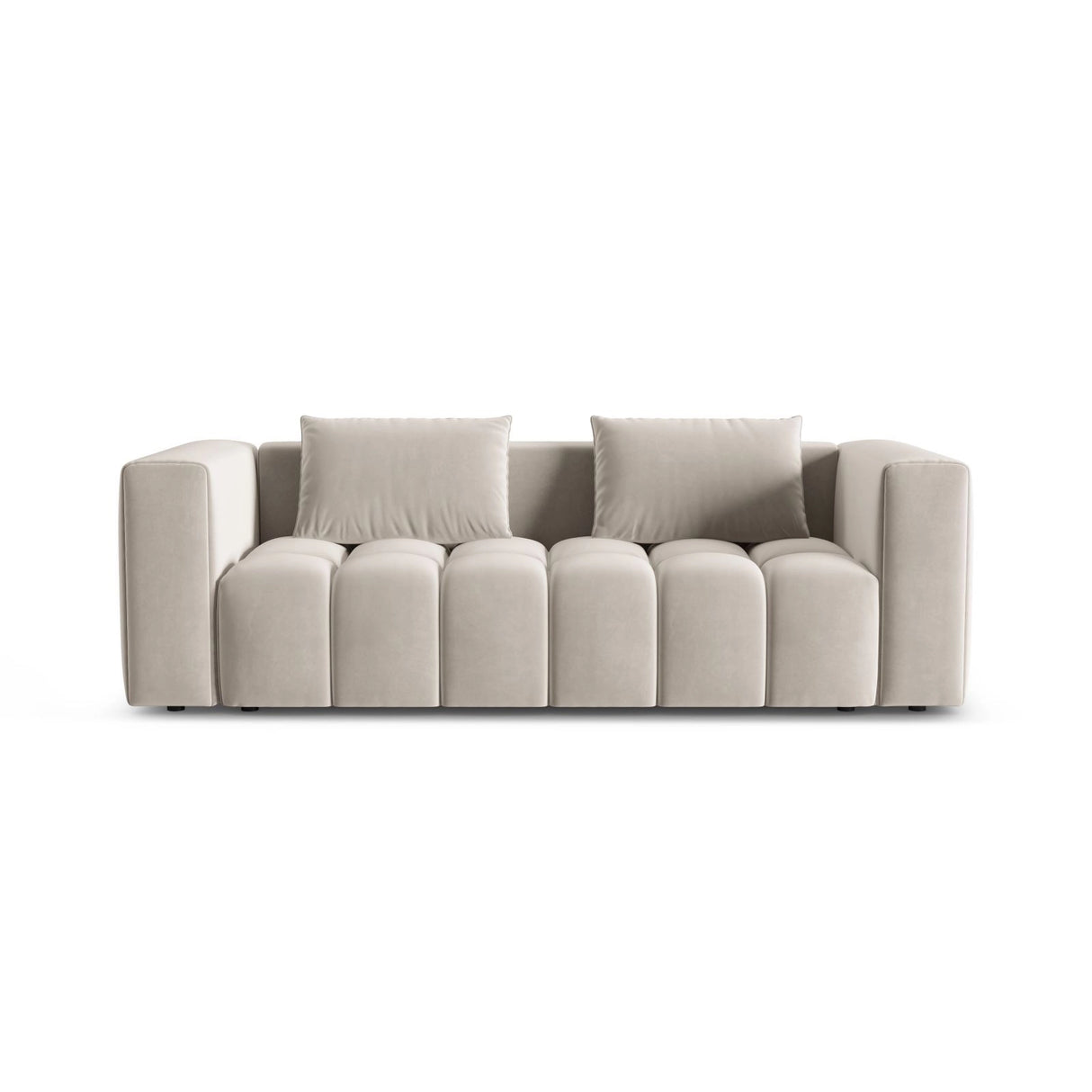 Verona Modulares 3-Sitzer Sofa aus Samt oder Strukturstoff, 252x98 cm von Cosmopolitan Design – Bild 1