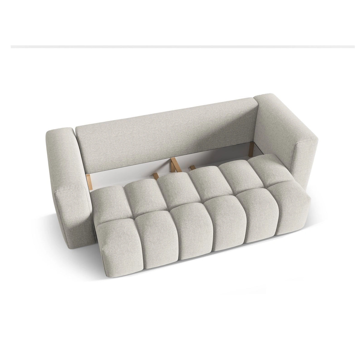 Verona Modulares 3-Sitzer Sofa aus Strukturierter Stoff in Beige (Sorella 03), 252x98 cm von Cosmopolitan Design – Bild 4