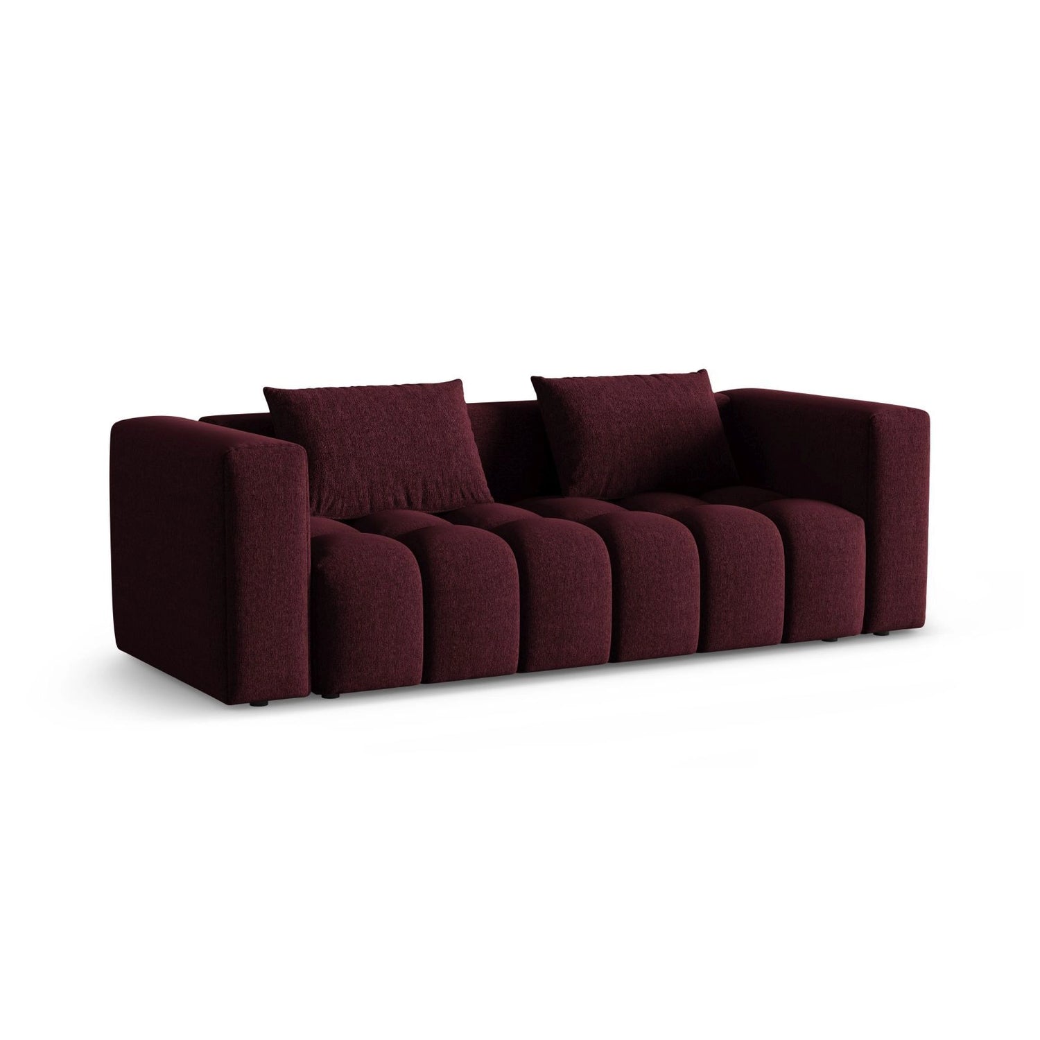 Verona Modulares 3-Sitzer Sofa aus Strukturierter Stoff in Burgund (Sorella 59), 252x98 cm von Cosmopolitan Design – Bild 3