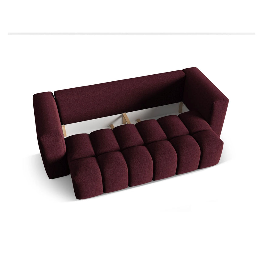 Verona Modulares 3-Sitzer Sofa aus Strukturierter Stoff in Burgund (Sorella 59), 252x98 cm von Cosmopolitan Design – Bild 4
