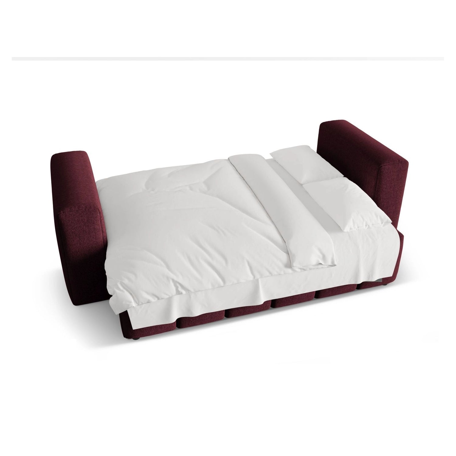 Verona Modulares 3-Sitzer Sofa aus Strukturierter Stoff in Burgund (Sorella 59), 252x98 cm von Cosmopolitan Design – Bild 6