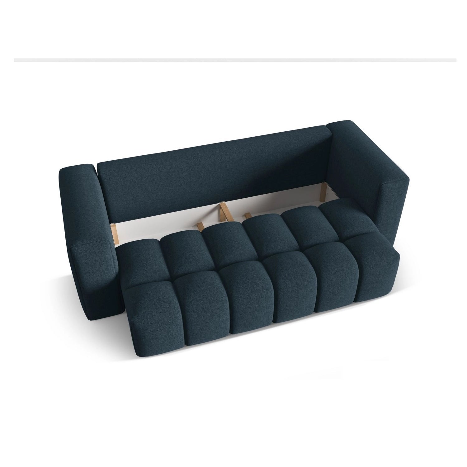Verona Modulares 3-Sitzer Sofa aus Strukturierter Stoff in Dunkelblau (Sorella 77), 252x98 cm von Cosmopolitan Design – Bild 4