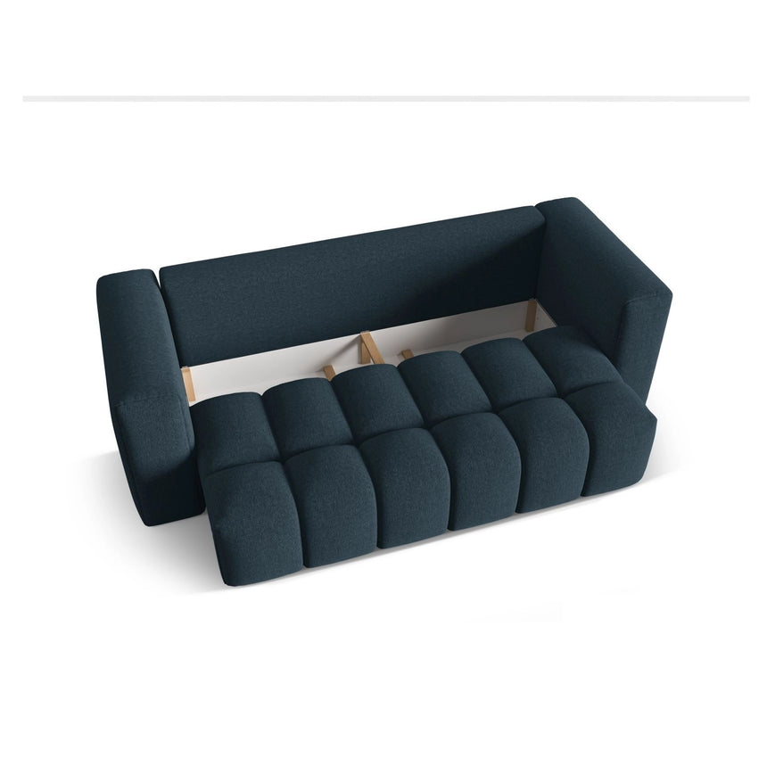 Verona Modulares 3-Sitzer Sofa aus Strukturierter Stoff in Dunkelblau (Sorella 77), 252x98 cm von Cosmopolitan Design – Bild 4