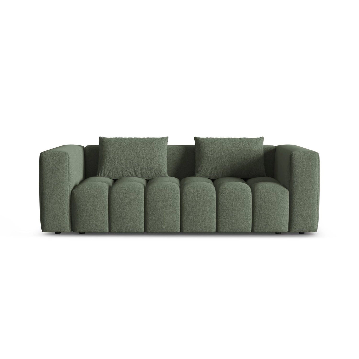 Verona Modulares 3-Sitzer Sofa aus Strukturierter Stoff in Dunkles olivgrün (Sorella 34), 252x98 cm von Cosmopolitan Design – Bild 1