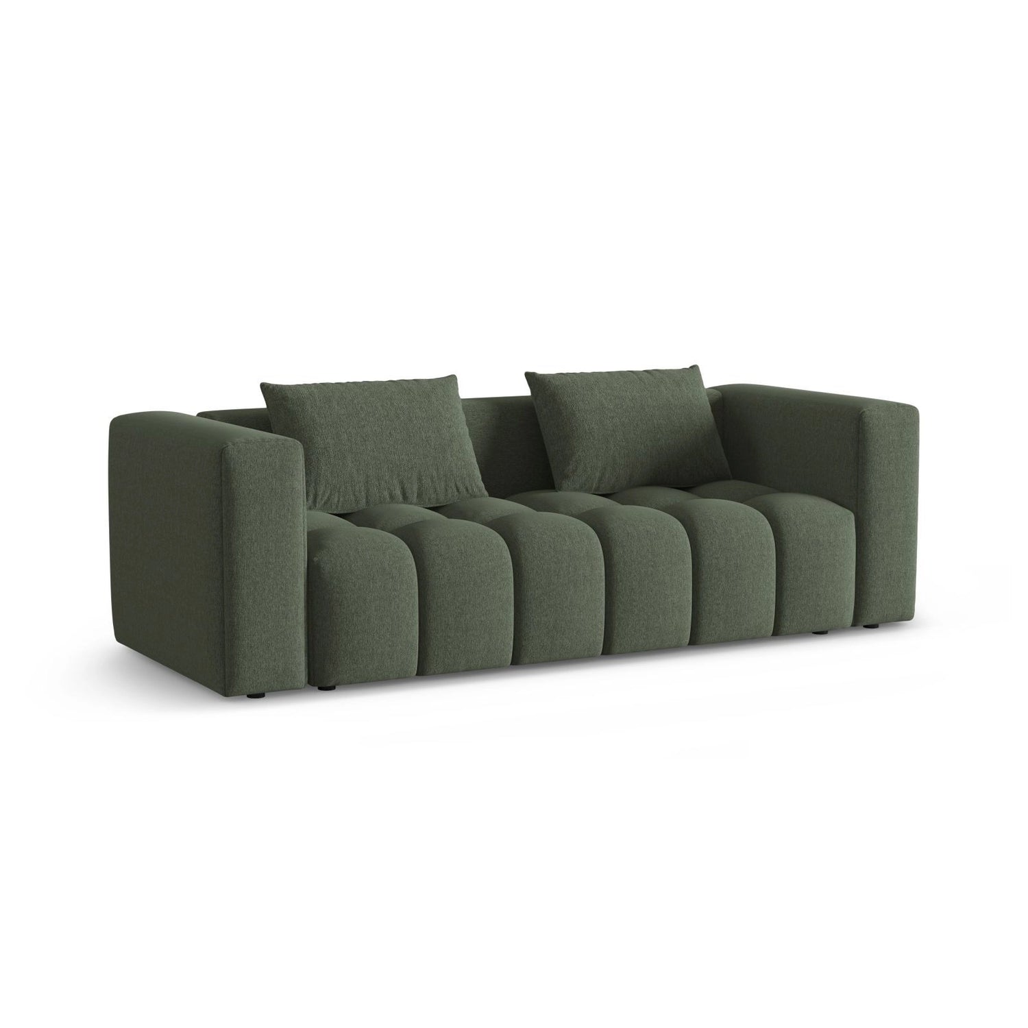 Verona Modulares 3-Sitzer Sofa aus Strukturierter Stoff in Dunkles olivgrün (Sorella 34), 252x98 cm von Cosmopolitan Design – Bild 3