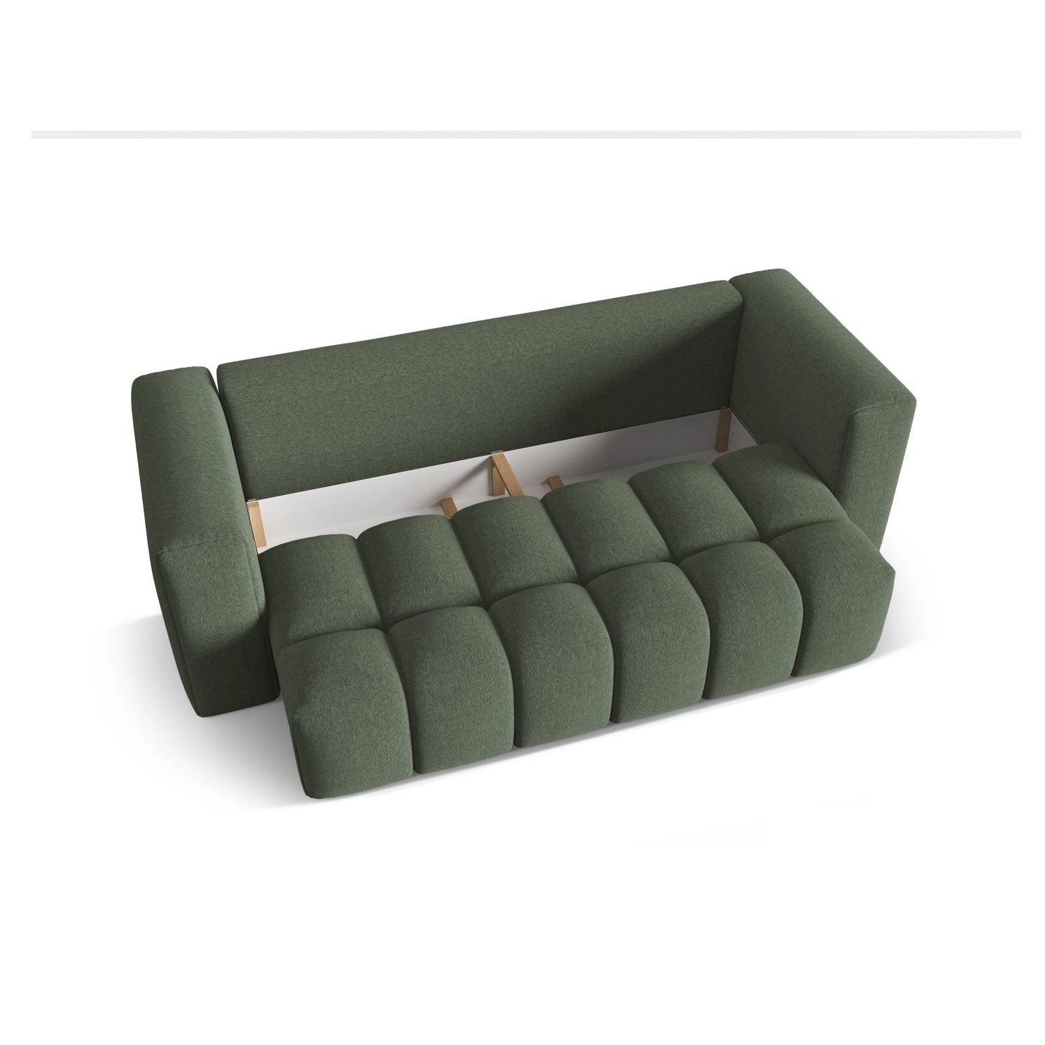 Verona Modulares 3-Sitzer Sofa aus Strukturierter Stoff in Dunkles olivgrün (Sorella 34), 252x98 cm von Cosmopolitan Design – Bild 4