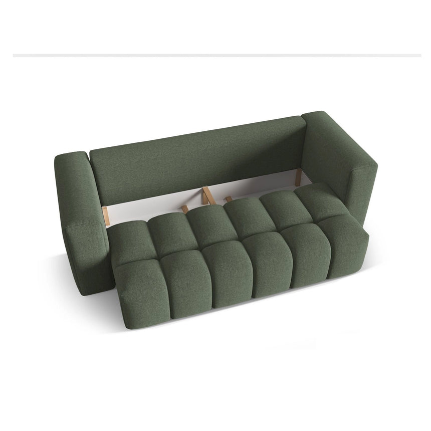 Verona Modulares 3-Sitzer Sofa aus Strukturierter Stoff in Dunkles olivgrün (Sorella 34), 252x98 cm von Cosmopolitan Design – Bild 4