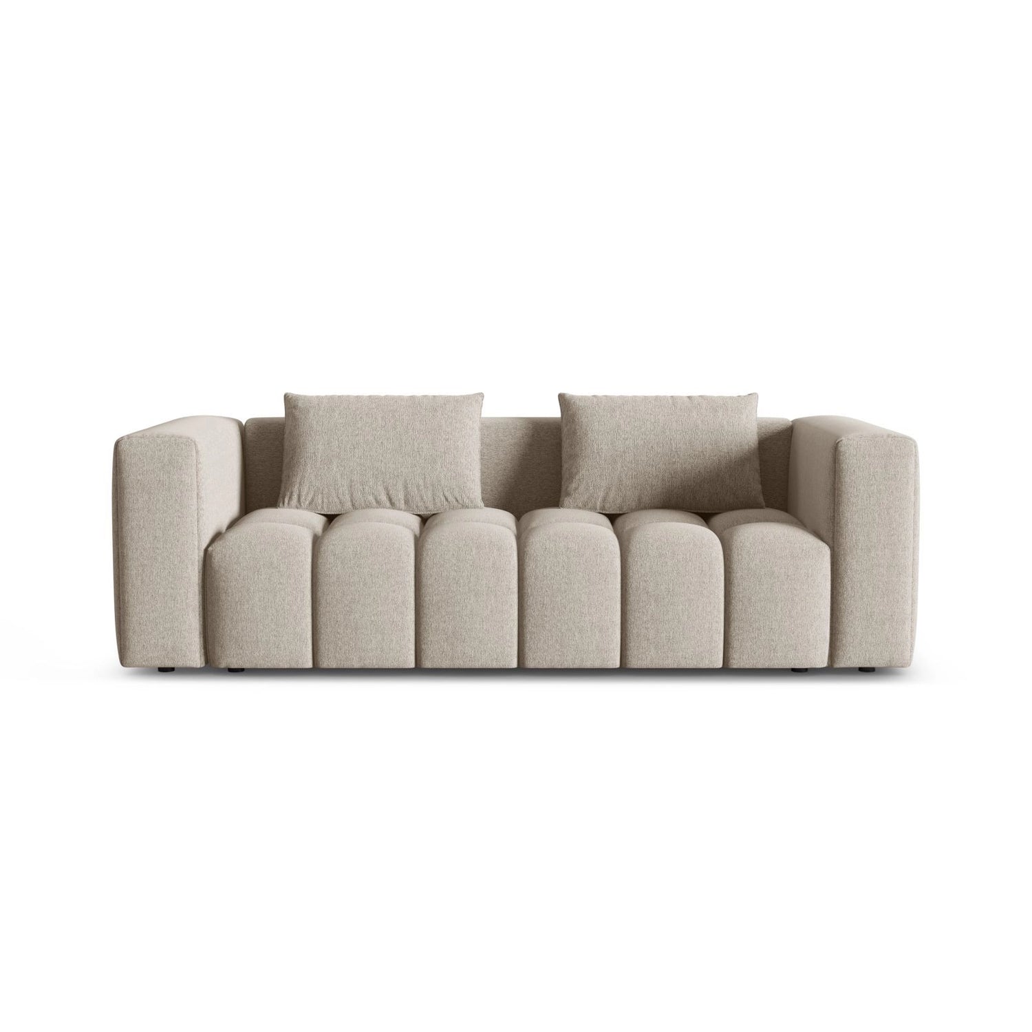 Verona Modulares 3-Sitzer Sofa aus Strukturierter Stoff in Sand (Sorella 05), 252x98 cm von Cosmopolitan Design – Bild 1