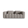 Verona Modulares 3-Sitzer Sofa aus Strukturierter Stoff in Warmes Grau (Sorella 84), 252x98 cm von Cosmopolitan Design – Bild 1