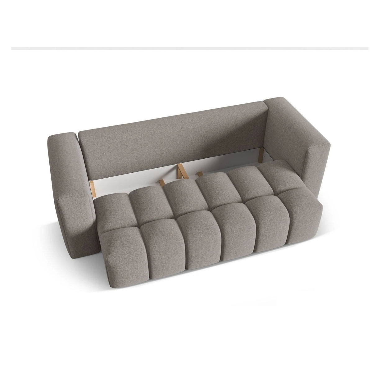Verona Modulares 3-Sitzer Sofa aus Strukturierter Stoff in Warmes Grau (Sorella 84), 252x98 cm von Cosmopolitan Design – Bild 4