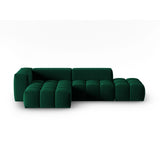 Verona Modulares 4-Sitzer Ecksofa, Linke Seite, aus Samt in Flaschengrün (Casino Deep Green), 265x145 cm von Cosmopolitan Design – Bild 1