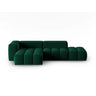 Verona Modulares 4-Sitzer Ecksofa, Linke Seite, aus Samt in Flaschengrün (Casino Deep Green), 265x145 cm von Cosmopolitan Design – Bild 1