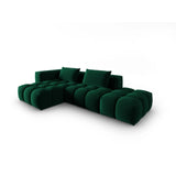 Verona Modulares 4-Sitzer Ecksofa, Linke Seite, aus Samt in Flaschengrün (Casino Deep Green), 265x145 cm von Cosmopolitan Design – Bild 3