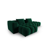Verona Modulares 4-Sitzer Ecksofa, Linke Seite, aus Samt in Flaschengrün (Casino Deep Green), 265x145 cm von Cosmopolitan Design – Bild 4