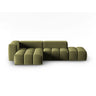 Verona Modulares 4-Sitzer Ecksofa, Linke Seite, aus Samt in Hellgrün (Casino Forest), 265x145 cm von Cosmopolitan Design – Bild 1