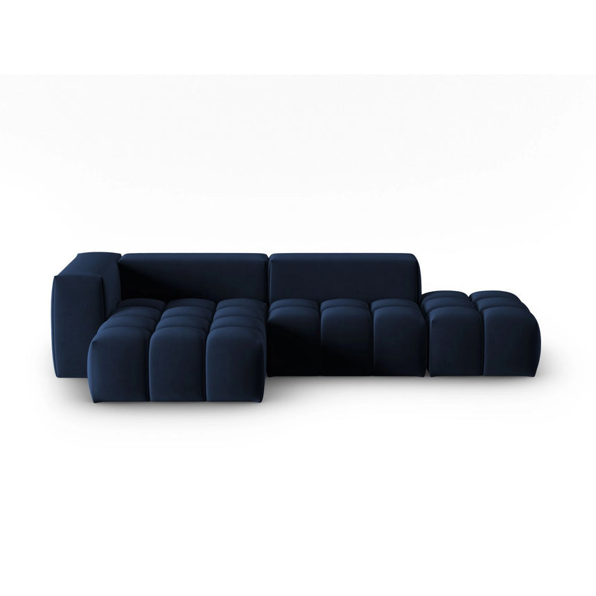 Verona Modulares 4-Sitzer Ecksofa, Linke Seite, aus Samt in Königsblau (Casino Deep Blue), 265x145 cm von Cosmopolitan Design – Bild 1