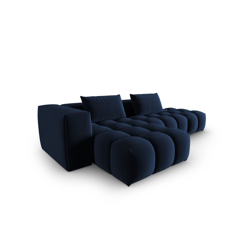 Verona Modulares 4-Sitzer Ecksofa, Linke Seite, aus Samt in Königsblau (Casino Deep Blue), 265x145 cm von Cosmopolitan Design – Bild 4