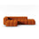 Verona Modulares 4-Sitzer Ecksofa, Linke Seite, aus Samt in Terrakotta (Casino Terracota), 265x145 cm von Cosmopolitan Design – Bild 1