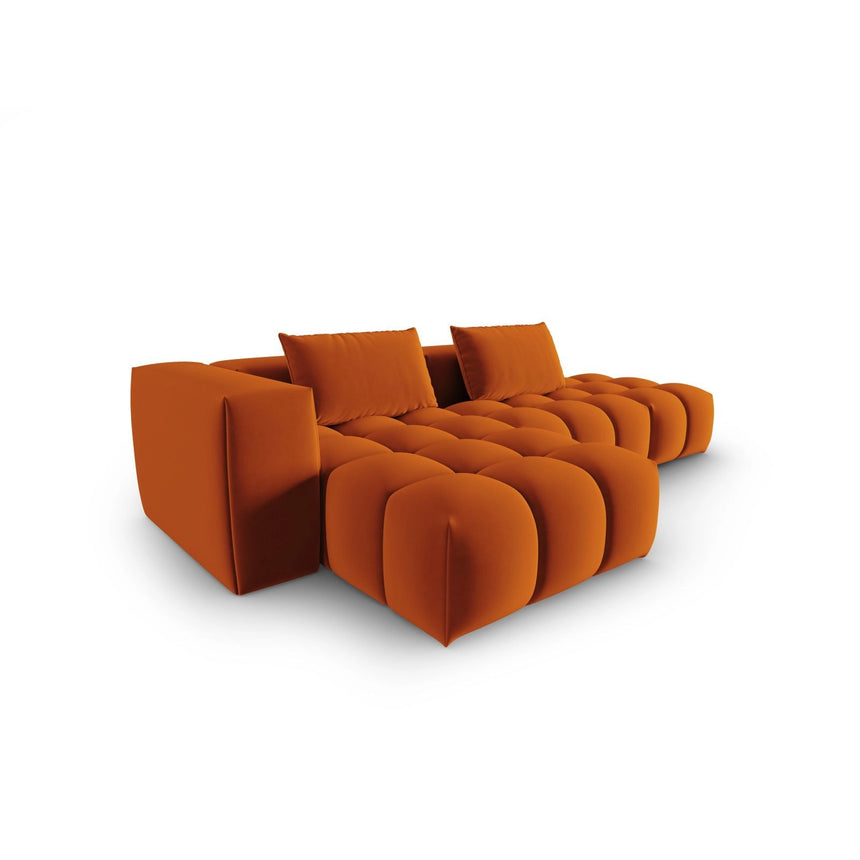 Verona Modulares 4-Sitzer Ecksofa, Linke Seite, aus Samt in Terrakotta (Casino Terracota), 265x145 cm von Cosmopolitan Design – Bild 4