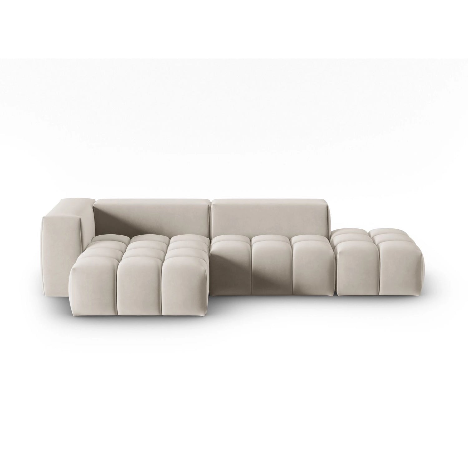 Verona Modulares 4-Sitzer Ecksofa, Linke Seite, aus Samt oder Strukturstoff, 265x145 cm von Cosmopolitan Design – Bild 1