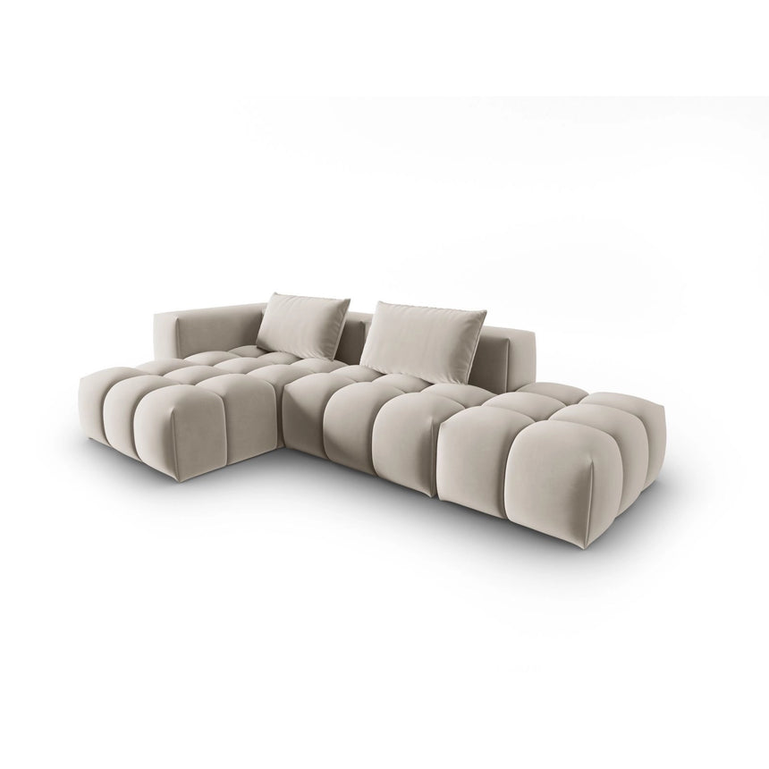 Verona Modulares 4-Sitzer Ecksofa, Linke Seite, aus Samt oder Strukturstoff, 265x145 cm von Cosmopolitan Design – Bild 3