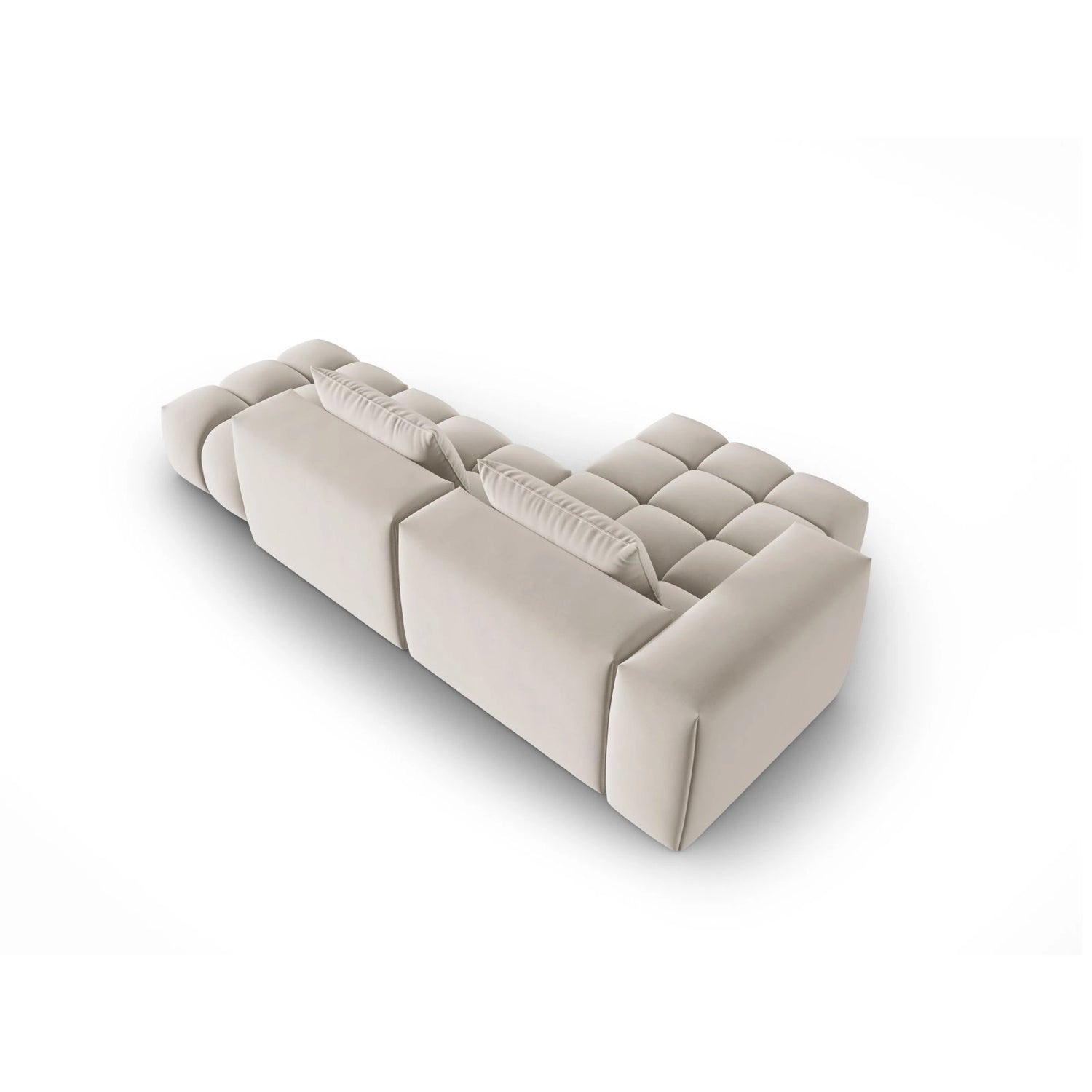 Verona Modulares 4-Sitzer Ecksofa, Linke Seite, aus Samt oder Strukturstoff, 265x145 cm von Cosmopolitan Design – Bild 5
