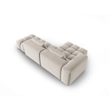 Verona Modulares 4-Sitzer Ecksofa, Linke Seite, aus Samt oder Strukturstoff, 265x145 cm von Cosmopolitan Design – Bild 5