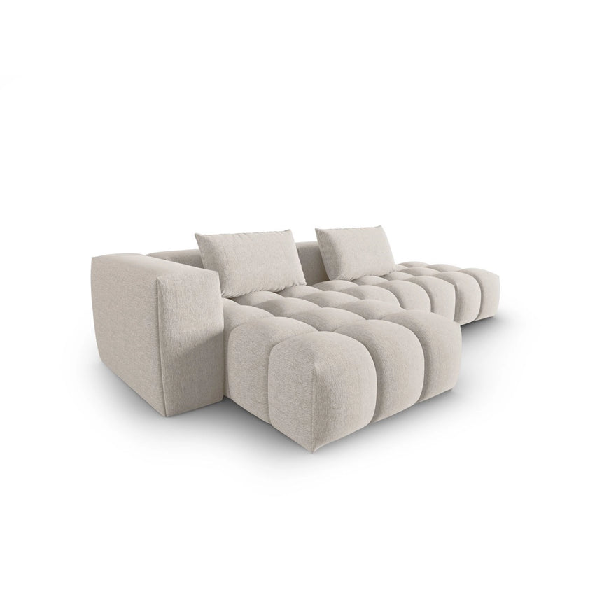 Verona Modulares 4-Sitzer Ecksofa, Linke Seite, aus Strukturierter Stoff in Beige (Sorella 03), 265x145 cm von Cosmopolitan Design – Bild 4