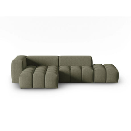 Verona Modulares 4-Sitzer Ecksofa, Linke Seite, aus Strukturierter Stoff in Dunkles olivgrün (Sorella 34), 265x145 cm von Cosmopolitan Design – Bild 1
