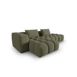Verona Modulares 4-Sitzer Ecksofa, Linke Seite, aus Strukturierter Stoff in Dunkles olivgrün (Sorella 34), 265x145 cm von Cosmopolitan Design – Bild 4