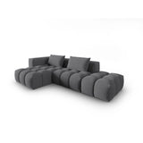 Verona Modulares 4-Sitzer Ecksofa, Linke Seite, aus Strukturierter Stoff in Grau (Sorella 89), 265x145 cm von Cosmopolitan Design – Bild 3