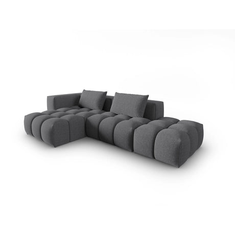 Verona Modulares 4-Sitzer Ecksofa, Linke Seite, aus Strukturierter Stoff in Grau (Sorella 89), 265x145 cm von Cosmopolitan Design – Bild 3