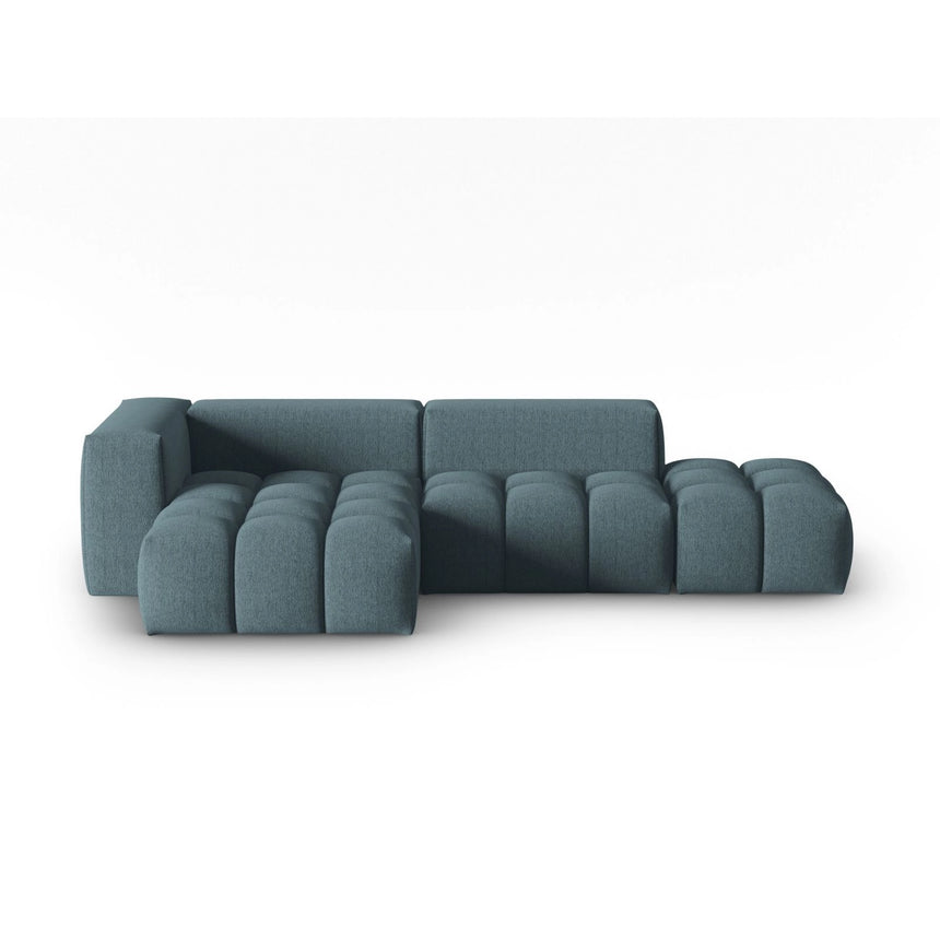 Verona Modulares 4-Sitzer Ecksofa, Linke Seite, aus Strukturierter Stoff in Hellblau (Sorella 76), 265x145 cm von Cosmopolitan Design – Bild 1