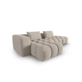 Verona Modulares 4-Sitzer Ecksofa, Linke Seite, aus Strukturierter Stoff in Sand (Sorella 05), 265x145 cm von Cosmopolitan Design – Bild 4