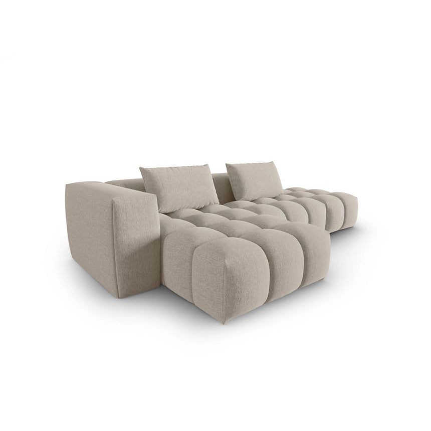 Verona Modulares 4-Sitzer Ecksofa, Linke Seite, aus Strukturierter Stoff in Sand (Sorella 05), 265x145 cm von Cosmopolitan Design – Bild 4