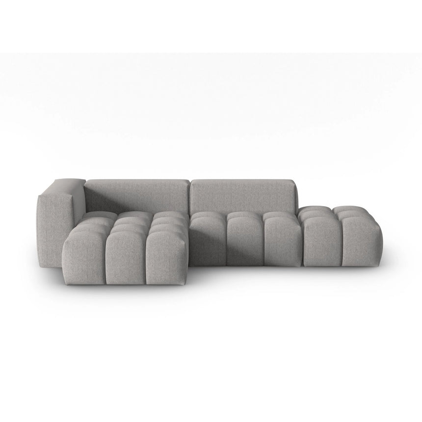 Verona Modulares 4-Sitzer Ecksofa, Linke Seite, aus Strukturierter Stoff in Warmes Grau (Sorella 84), 265x145 cm von Cosmopolitan Design – Bild 1