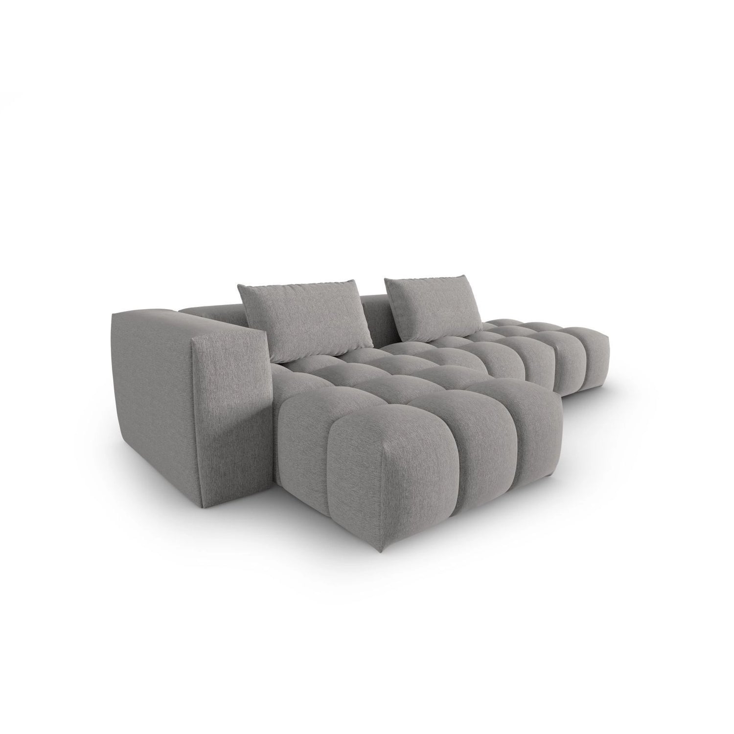 Verona Modulares 4-Sitzer Ecksofa, Linke Seite, aus Strukturierter Stoff in Warmes Grau (Sorella 84), 265x145 cm von Cosmopolitan Design – Bild 4