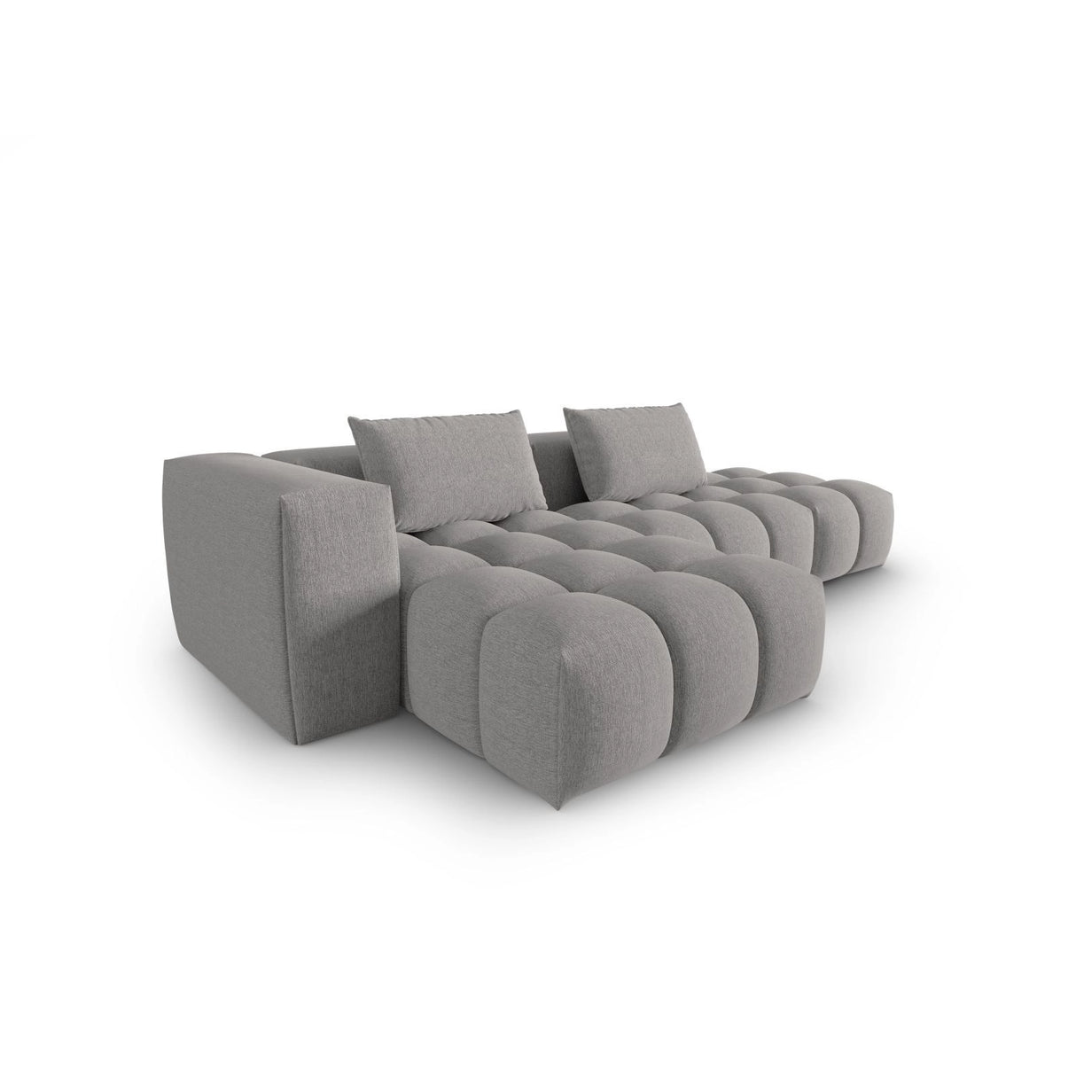 Verona Modulares 4-Sitzer Ecksofa, Linke Seite, aus Strukturierter Stoff in Warmes Grau (Sorella 84), 265x145 cm von Cosmopolitan Design – Bild 4