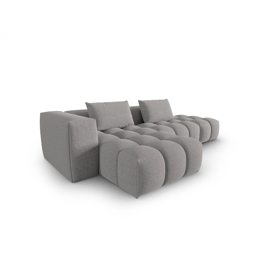 Verona Modulares 4-Sitzer Ecksofa, Linke Seite, aus Strukturierter Stoff in Warmes Grau (Sorella 84), 265x145 cm von Cosmopolitan Design – Bild 4