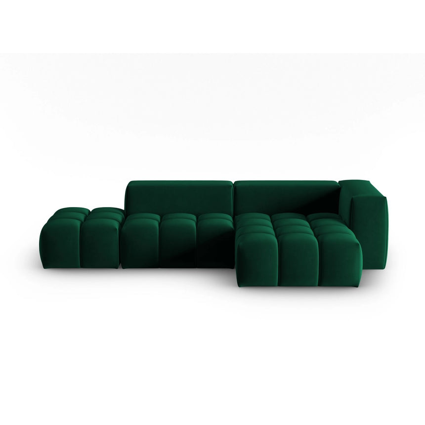 Verona Modulares 4-Sitzer Ecksofa, Rechte Seite, aus Samt in Flaschengrün (Casino Deep Green), 265x145 cm von Cosmopolitan Design – Bild 1