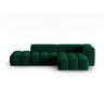 Verona Modulares 4-Sitzer Ecksofa, Rechte Seite, aus Samt in Flaschengrün (Casino Deep Green), 265x145 cm von Cosmopolitan Design – Bild 1