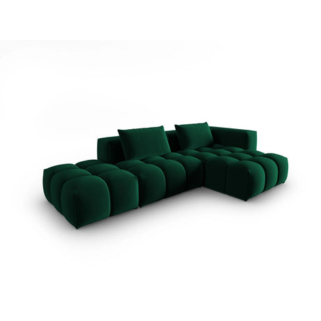Verona Modulares 4-Sitzer Ecksofa, Rechte Seite, aus Samt in Flaschengrün (Casino Deep Green), 265x145 cm von Cosmopolitan Design – Bild 3