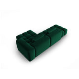 Verona Modulares 4-Sitzer Ecksofa, Rechte Seite, aus Samt in Flaschengrün (Casino Deep Green), 265x145 cm von Cosmopolitan Design – Bild 5