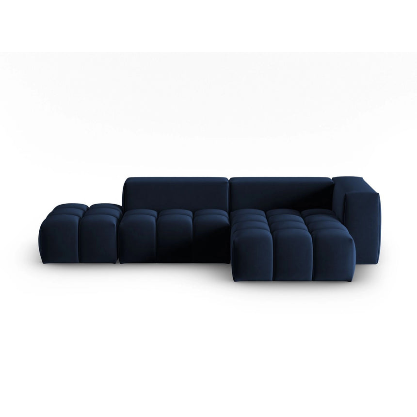 Verona Modulares 4-Sitzer Ecksofa, Rechte Seite, aus Samt in Königsblau (Casino Deep Blue), 265x145 cm von Cosmopolitan Design – Bild 1