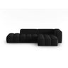 Verona Modulares 4-Sitzer Ecksofa, Rechte Seite, aus Samt in Schwarz (Casino Black), 265x145 cm von Cosmopolitan Design – Bild 1