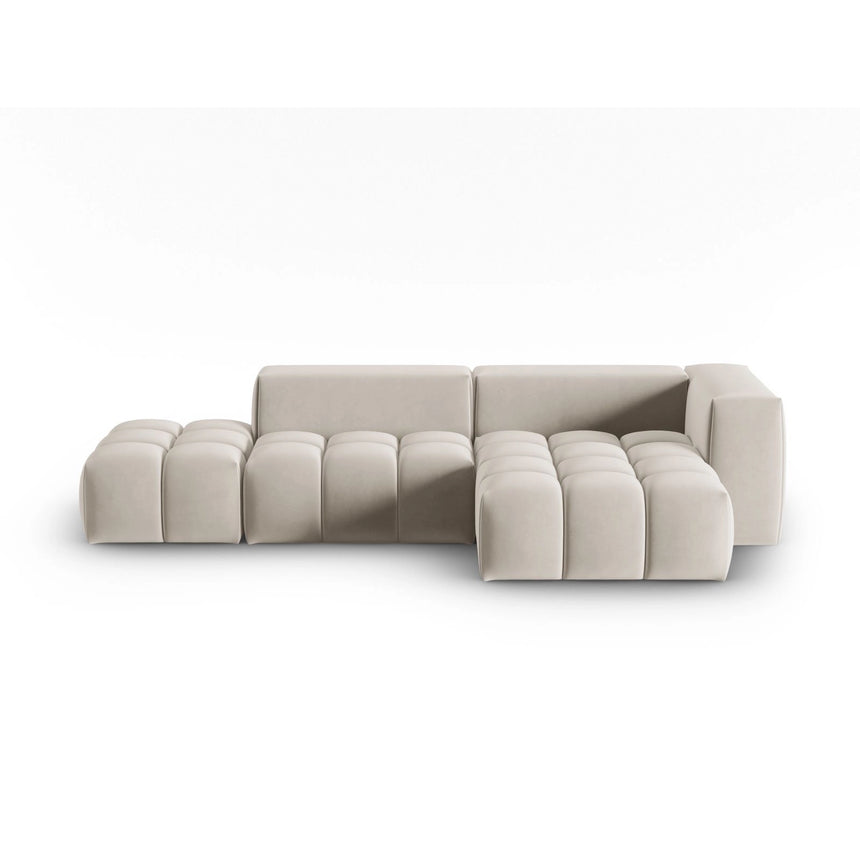 Verona Modulares 4-Sitzer Ecksofa, Rechte Seite, aus Samt oder Strukturstoff, 265x145 cm von Cosmopolitan Design – Bild 1