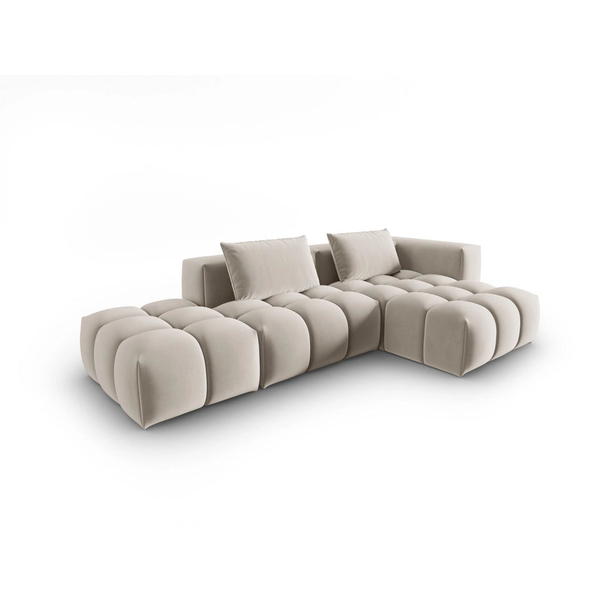 Verona Modulares 4-Sitzer Ecksofa, Rechte Seite, aus Samt oder Strukturstoff, 265x145 cm von Cosmopolitan Design – Bild 3