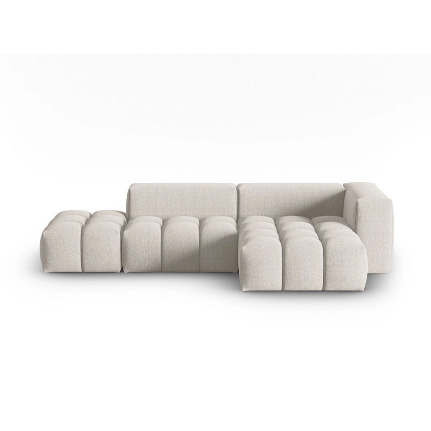 Verona Modulares 4-Sitzer Ecksofa, Rechte Seite, aus Strukturierter Stoff in Beige (Sorella 03), 265x145 cm von Cosmopolitan Design – Bild 1